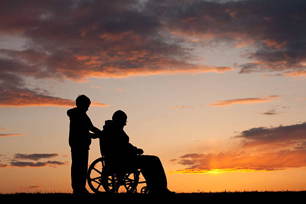 istock Silhouette of Sad Disabled Senior Man in a Wheelchair 172425594