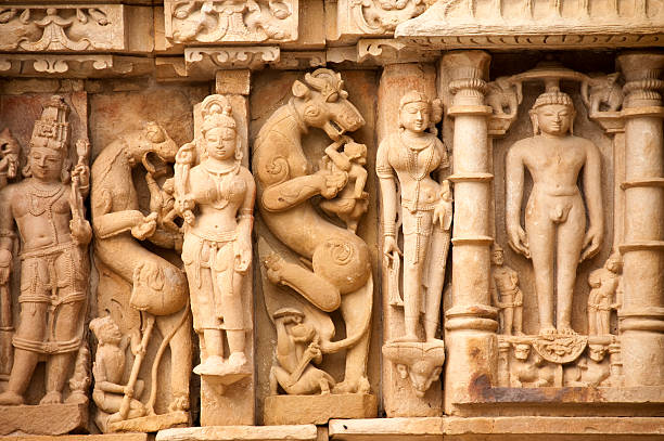 parsvanath jain tempio di vishwanath - parsvanath foto e immagini stock