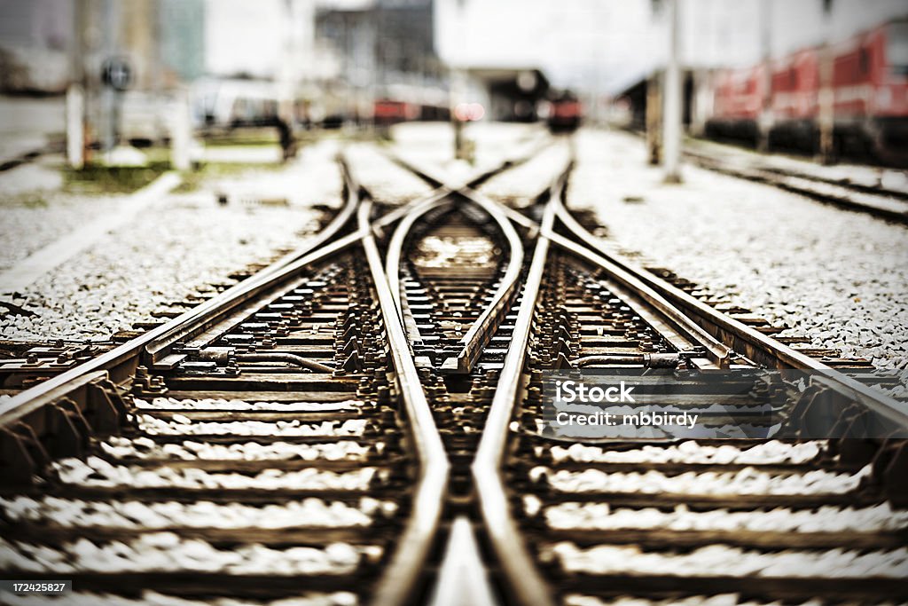 Ferrovia de pontos - Foto de stock de Aço royalty-free