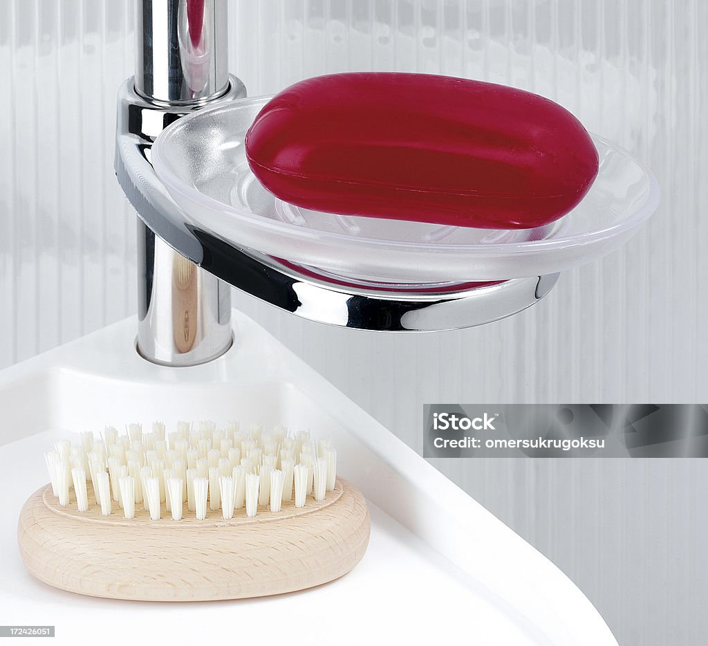 石鹸と Nailbrush - お手洗いのロイヤリティフリーストックフォト