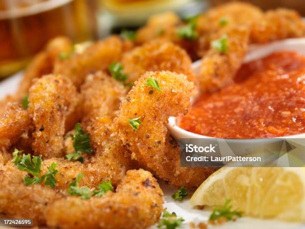 Popcorn Shrimp Stock Photo - Download Image Now - Shrimp - Seafood, Fried, Beer - Alcohol