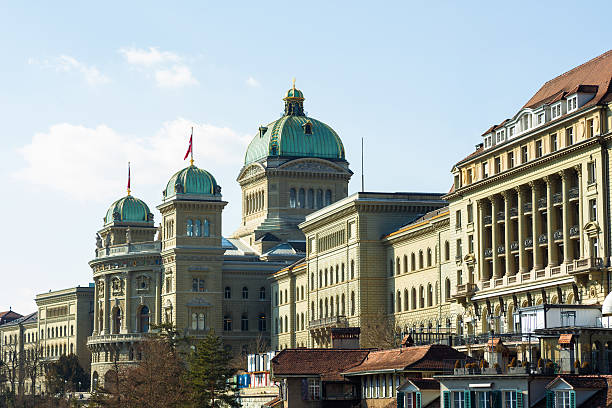 Federal Palace of Switzerland stock photo