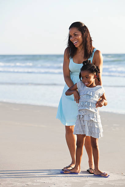 istock Mother and daughter on beach 172426704
