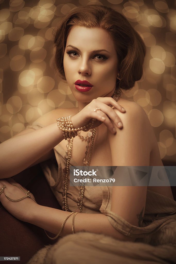 Golden bellezza - Foto stock royalty-free di Adulto