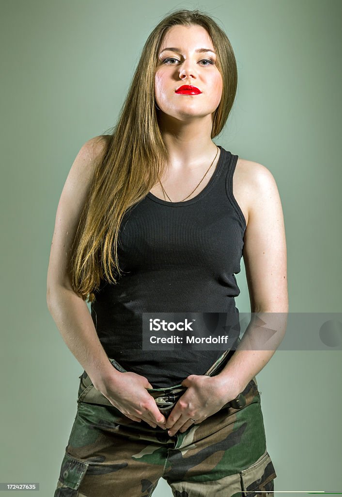 Linda mulher militar - Foto de stock de 20-24 Anos royalty-free