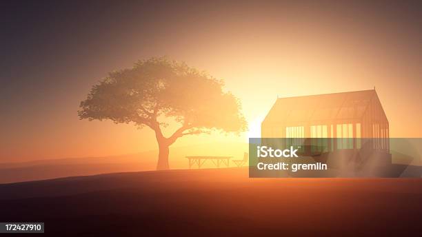 Campagnoli In Serra Contro Il Tramonto Estivo - Fotografie stock e altre immagini di Albero - Albero, Ambientazione esterna, Ambientazione tranquilla