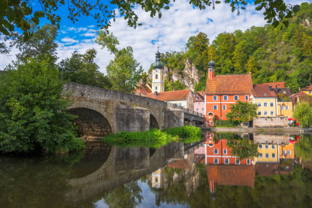 istock Idyllic village at the river Naab 1724281255