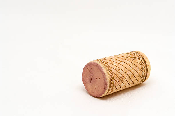 tappo di sughero - champagne cork isolated single object foto e immagini stock