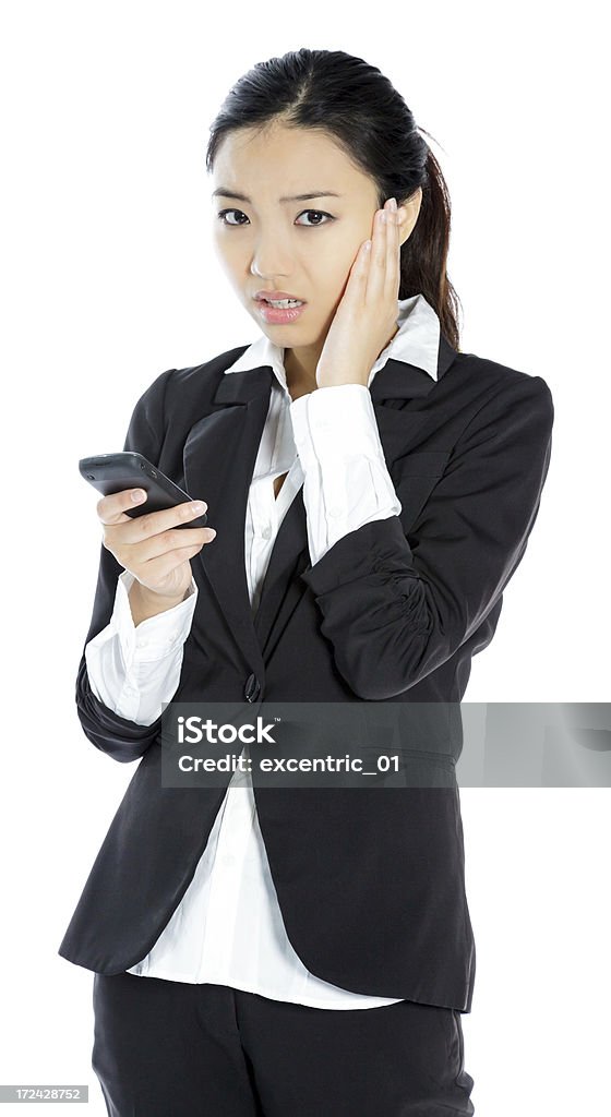 Attraktive asiatische business-Frau, isoliert auf weißem Hintergrund - Lizenzfrei Anzug Stock-Foto