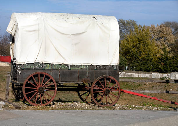 istock Covered Wagon Rural Town Kansas 172429213