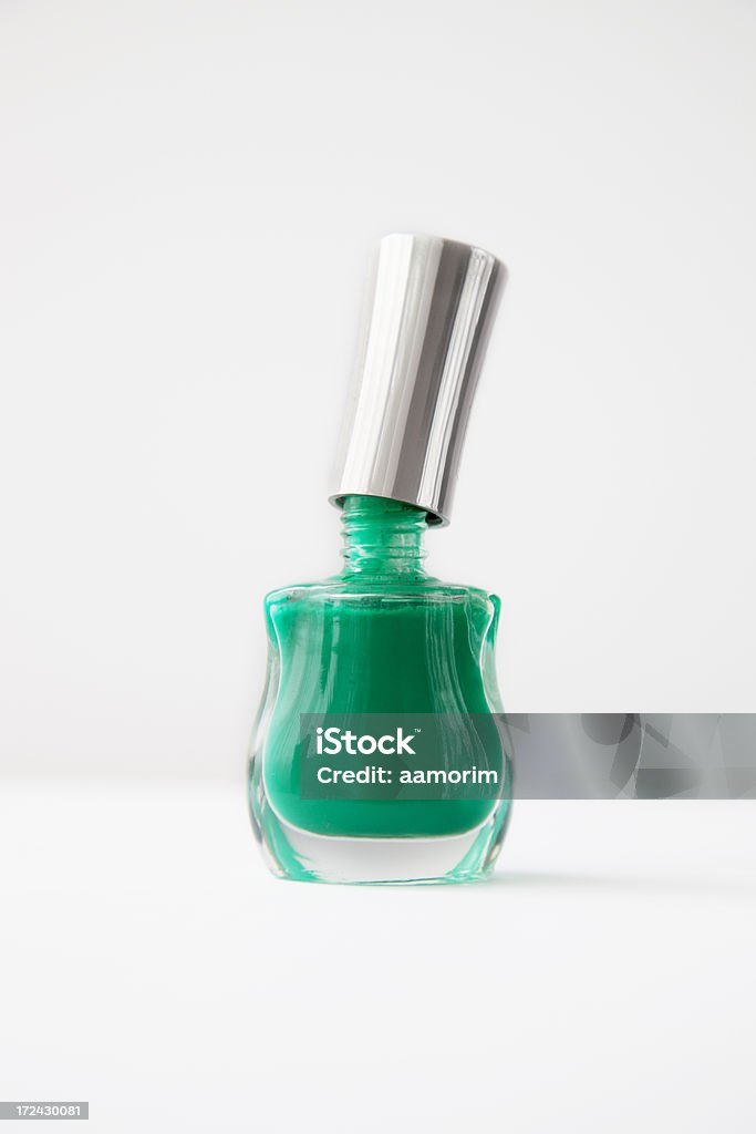 Esmalte de uñas verde - Foto de stock de Abierto libre de derechos