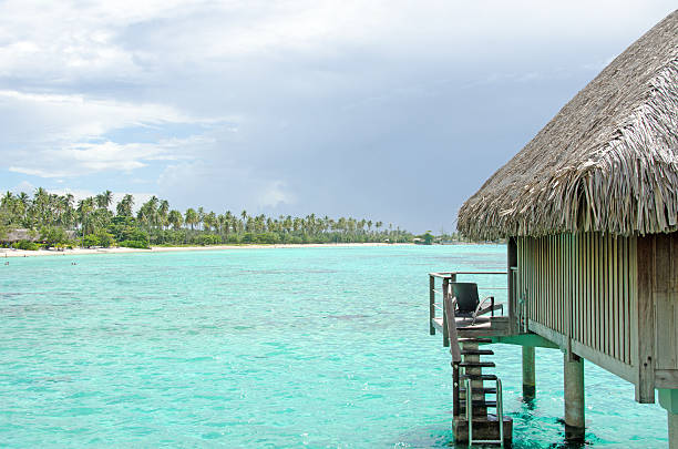 istock Bungalow on a lagoon in Moorea Island. 172430486