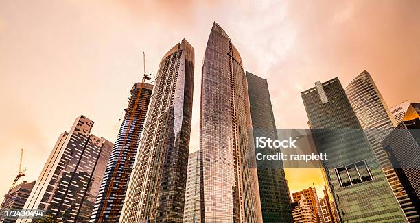 Panorama De Vista Da Cidade De Singapura - Fotografias de stock e mais imagens de Cidade de Singapura - Cidade de Singapura, Horizonte Urbano, Singapura