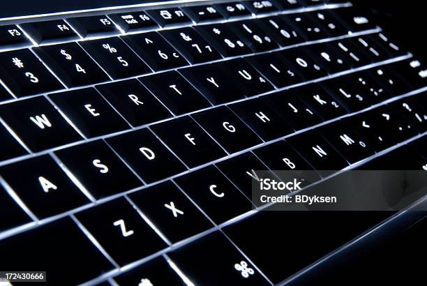 Illuminated Keyboard Stock Photo - Download Image Now - Black Color, Close-up, Computer Keyboard