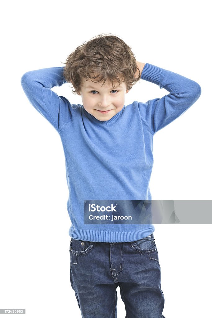 Ritratto di un piccolo ragazzo - Foto stock royalty-free di 6-7 anni