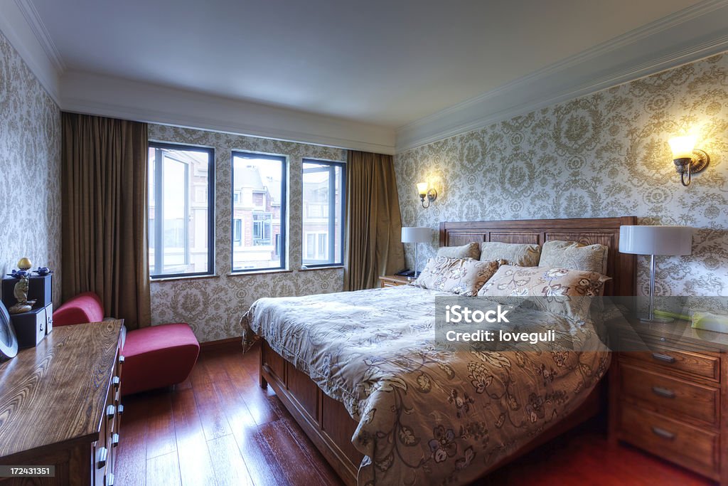 Dormitorio - Foto de stock de A la moda libre de derechos