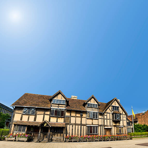 シェイクスピアの生誕地でストラトフォードアポンエイヴォン、イングランド、英国 - stratford upon avon william shakespeare england house ストックフォトと画像