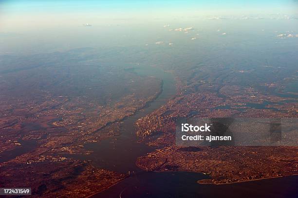 Manhattan Visto Dal Cielo - Fotografie stock e altre immagini di Antenna - Attrezzatura per le telecomunicazioni - Antenna - Attrezzatura per le telecomunicazioni, Jersey City, Veduta aerea