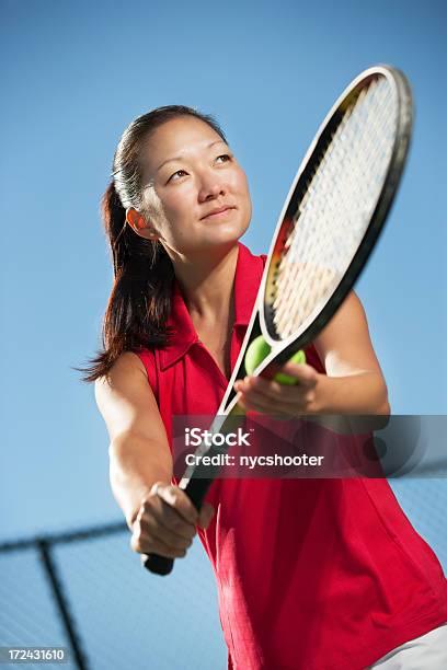 Woman Tennis Player Serving Stock Photo - Download Image Now - Tennis Player, 20-29 Years, Activity