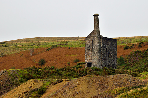 Photograph of  Wheal Betsy, the last remaining tin mine engine house standing on Dartmoor. Just off the A386 between Tavistock and Lydford. Taken at 09:18 am on Thursday 7th September 2023.