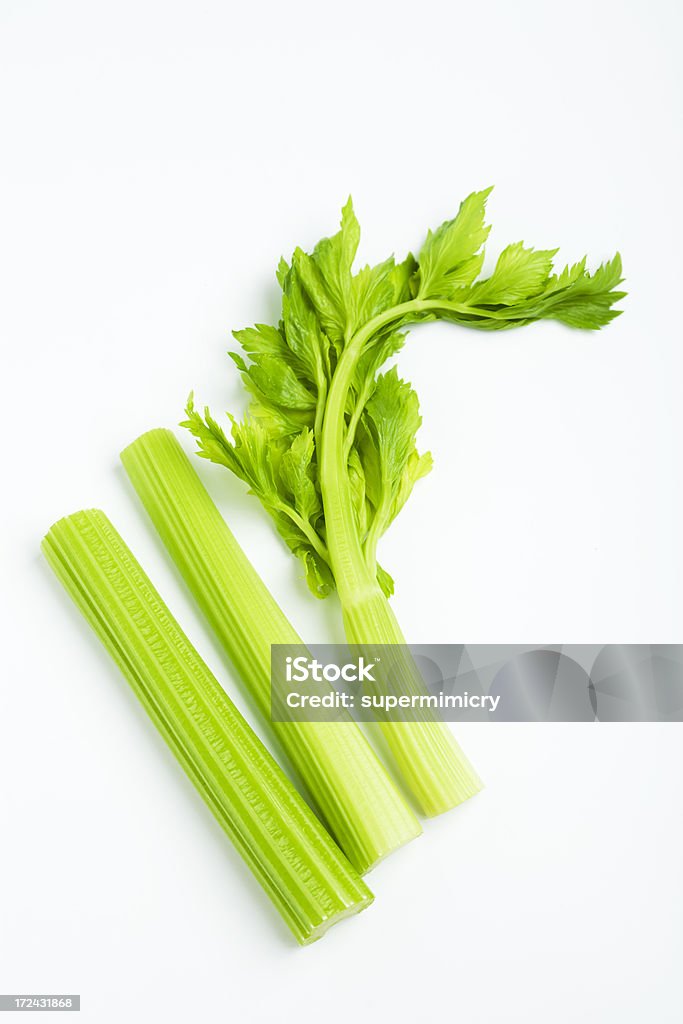 celery stalk with leaves celery stalk with leaves on white Celery Stock Photo