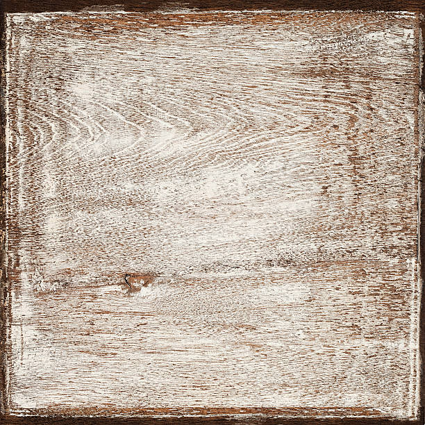 istock Old piece of white weathered wood board. 172432184