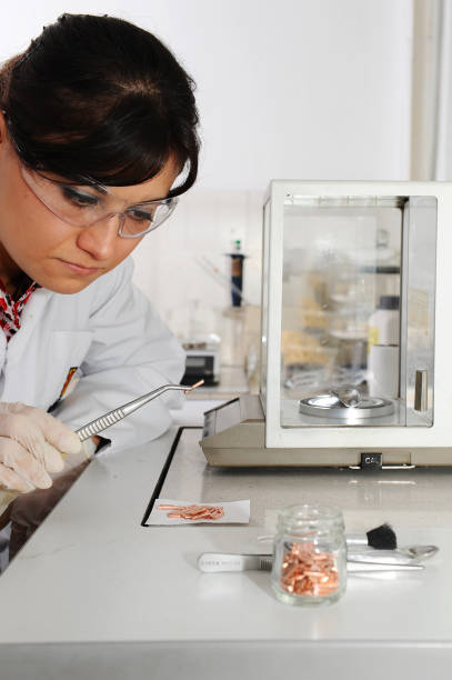 istock Young woman is research lab 172432289