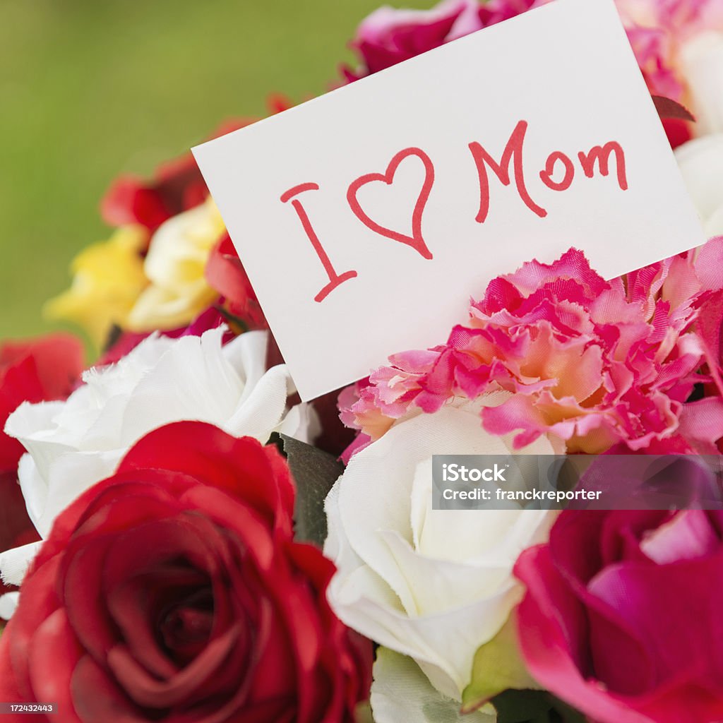 Felice Festa della mamma bouquet di fiori - Foto stock royalty-free di Festa della mamma
