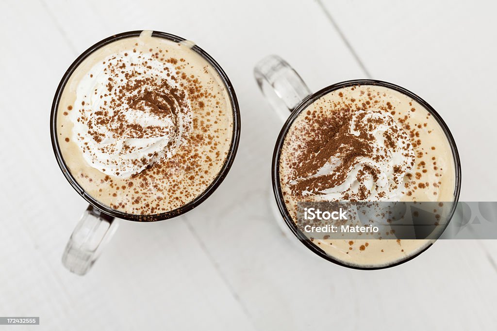 Café, café con leche con crema batida - Foto de stock de Café - Bebida libre de derechos