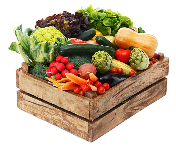 istock Wooden box with vegetables 172432566