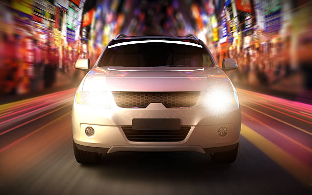 istock SUV Car driving fast in urban environment 172432567