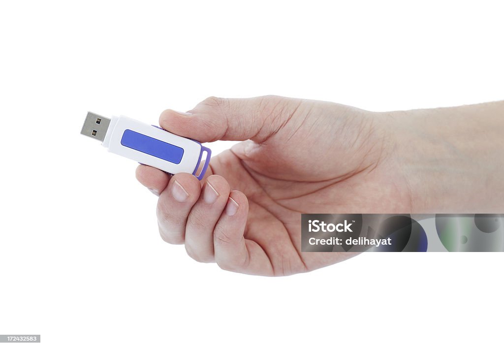 Memoria flash Usb - Foto de stock de Fondo blanco libre de derechos