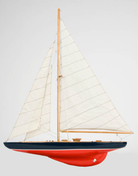 Ship model isolated on white background.