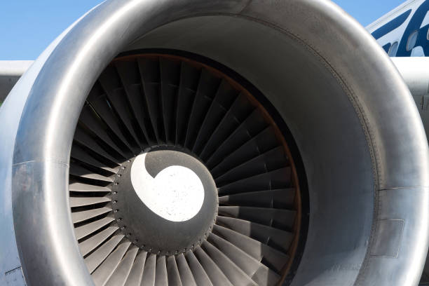 dismantled old Russian aircraft turbine