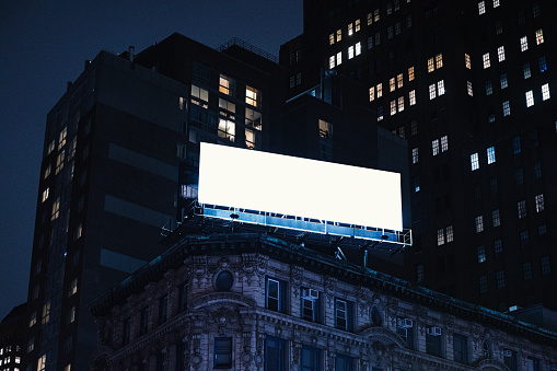 Blank Billboard in New York City