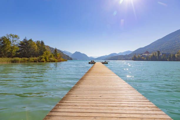 istock Wooden walkway at Fuschlsee 1724331838