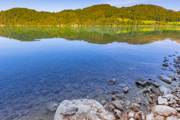 Great autumn day with tranquil glacial lake in the Salzkammergut