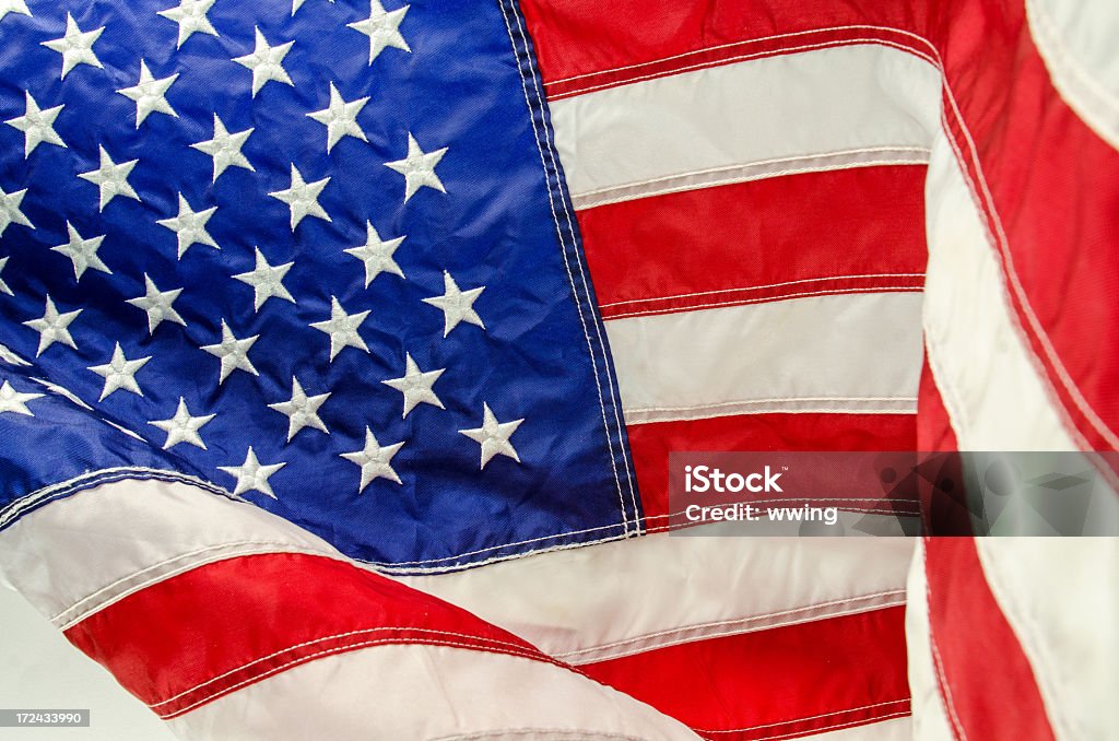 Bandiera americana Close-up - Foto stock royalty-free di 4 Luglio