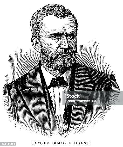 Ulysses Simpson Grant Stock Illustration - Download Image Now - 19th Century, 19th Century Style, Adult