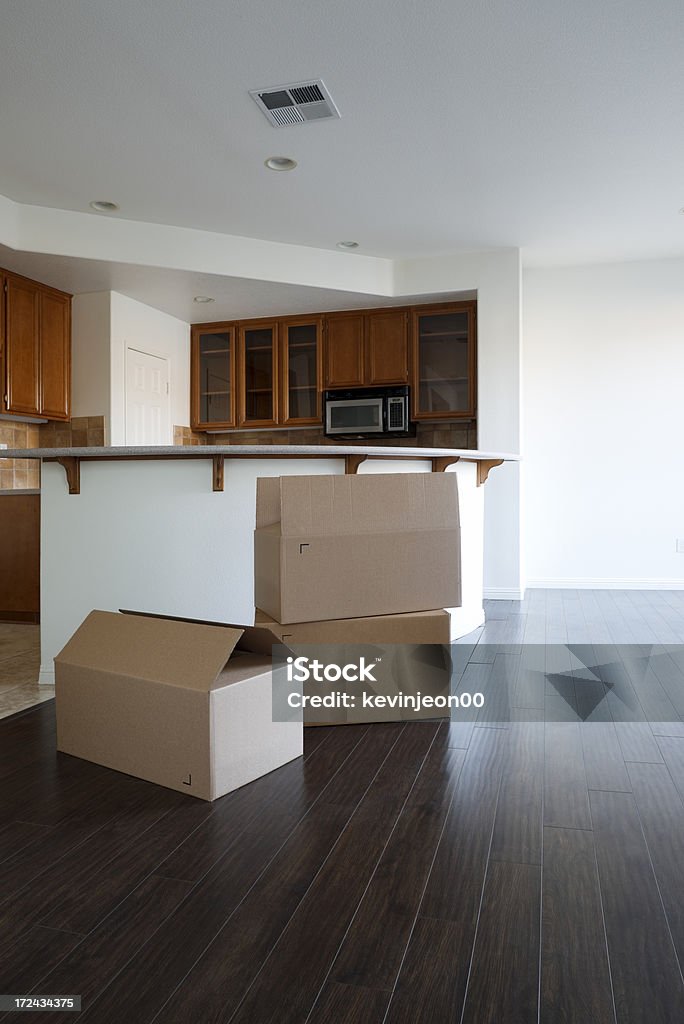 Movendo caixas em casa - Foto de stock de Arquitetura royalty-free