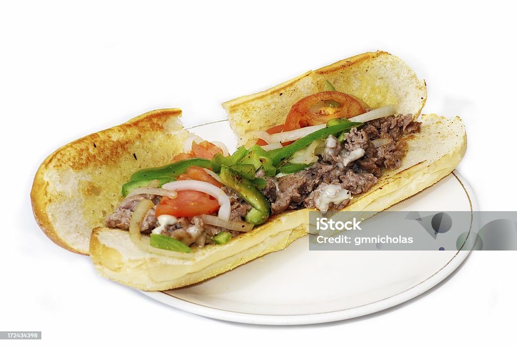 Cheesesteak - Стоковые фото Сандвич большого размера с холодным мясом и перцем роялти-фри