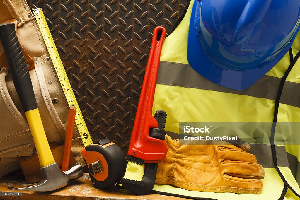 Baugewerbe Sicherheit - Lizenzfrei Bandmaß Stock-Foto