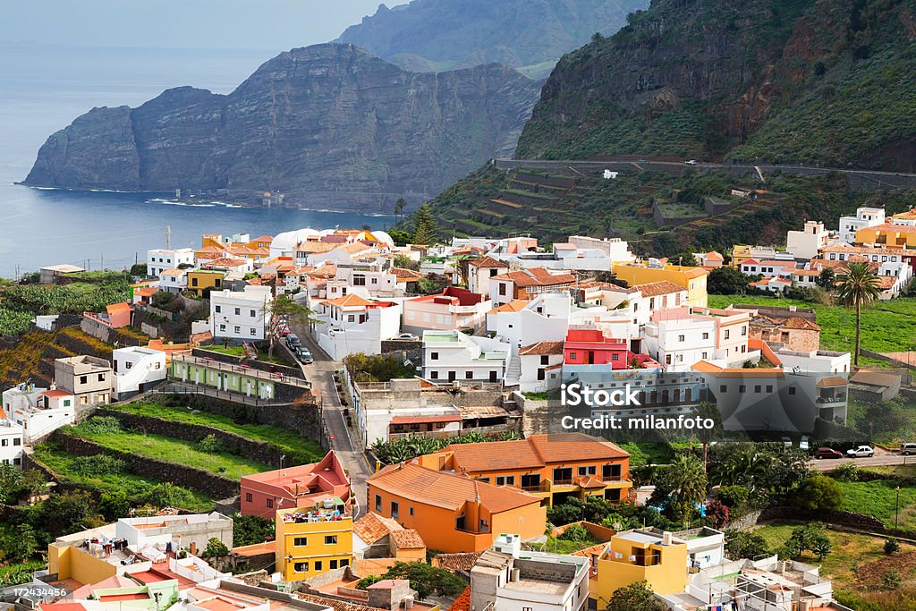 Agulo town, Ilhas Canárias - Foto de stock de Gomera royalty-free