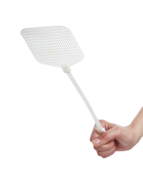 Hand with fly swatter. XXXL