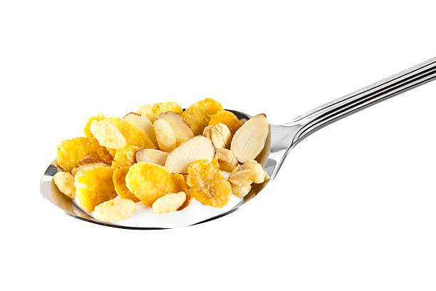 istock Granola Cereal  with Milk on Spoon 172434605