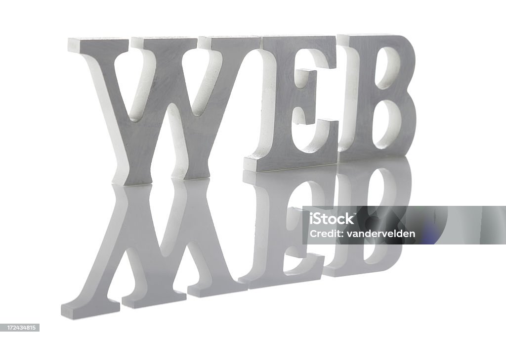 Web em pé letras - Foto de stock de Branco royalty-free