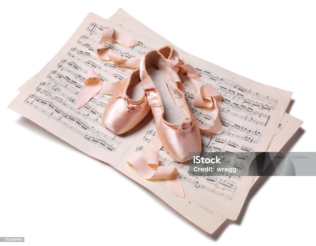 Балетная обувь и классический Ноты - Стоковые фото Ноты роялти-фри