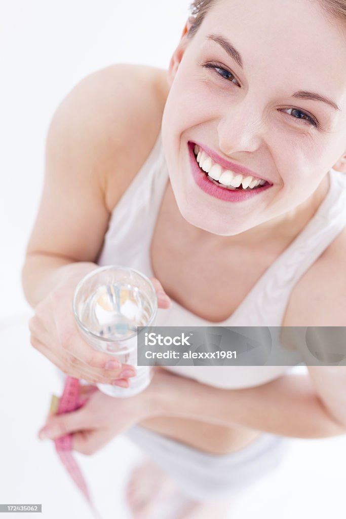 Gewichtsabnahme mit einem Lächeln - Lizenzfrei Abnehmen Stock-Foto