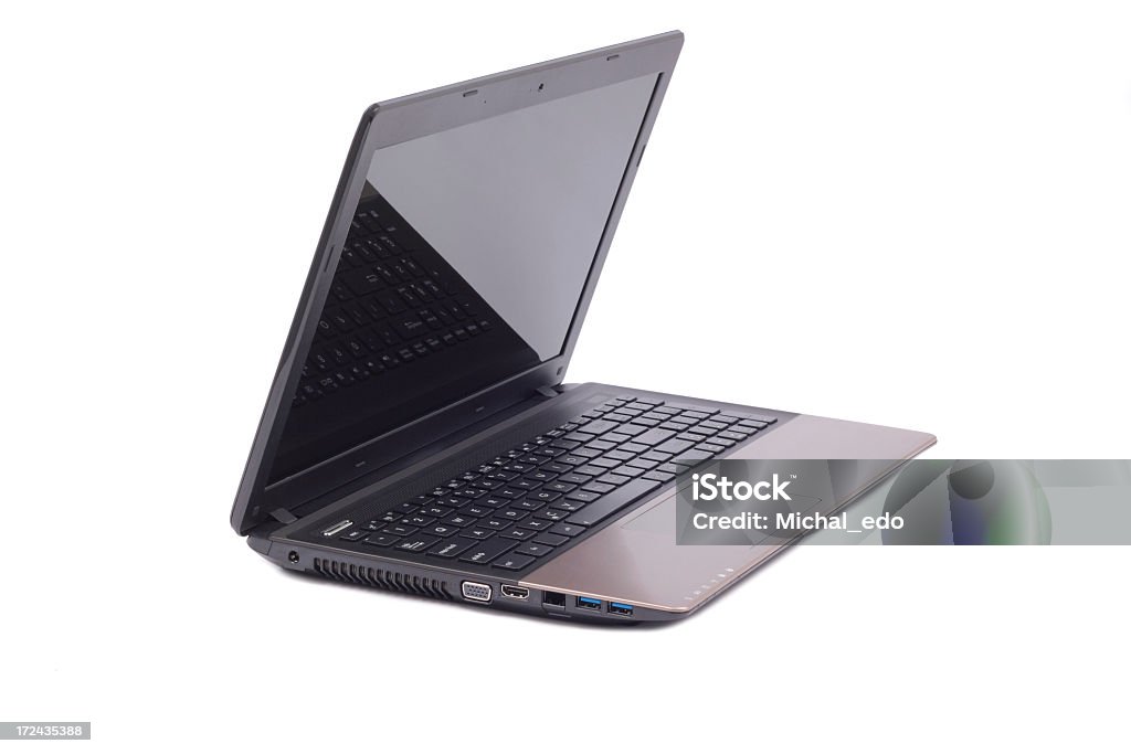 Moderna computadora portátil - Foto de stock de Blanco - Color libre de derechos