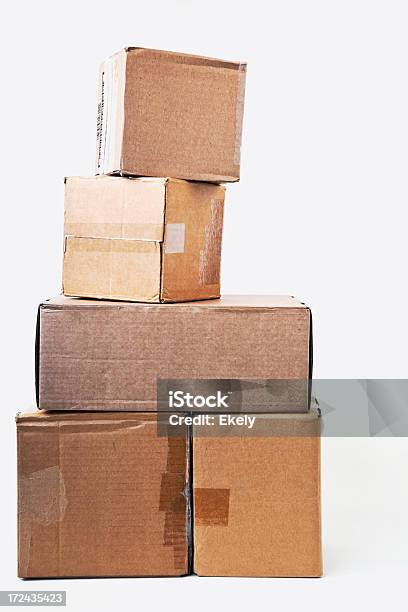 Stack Of Packages Stock Photo - Download Image Now - Box - Container, Carton, Certified Mail